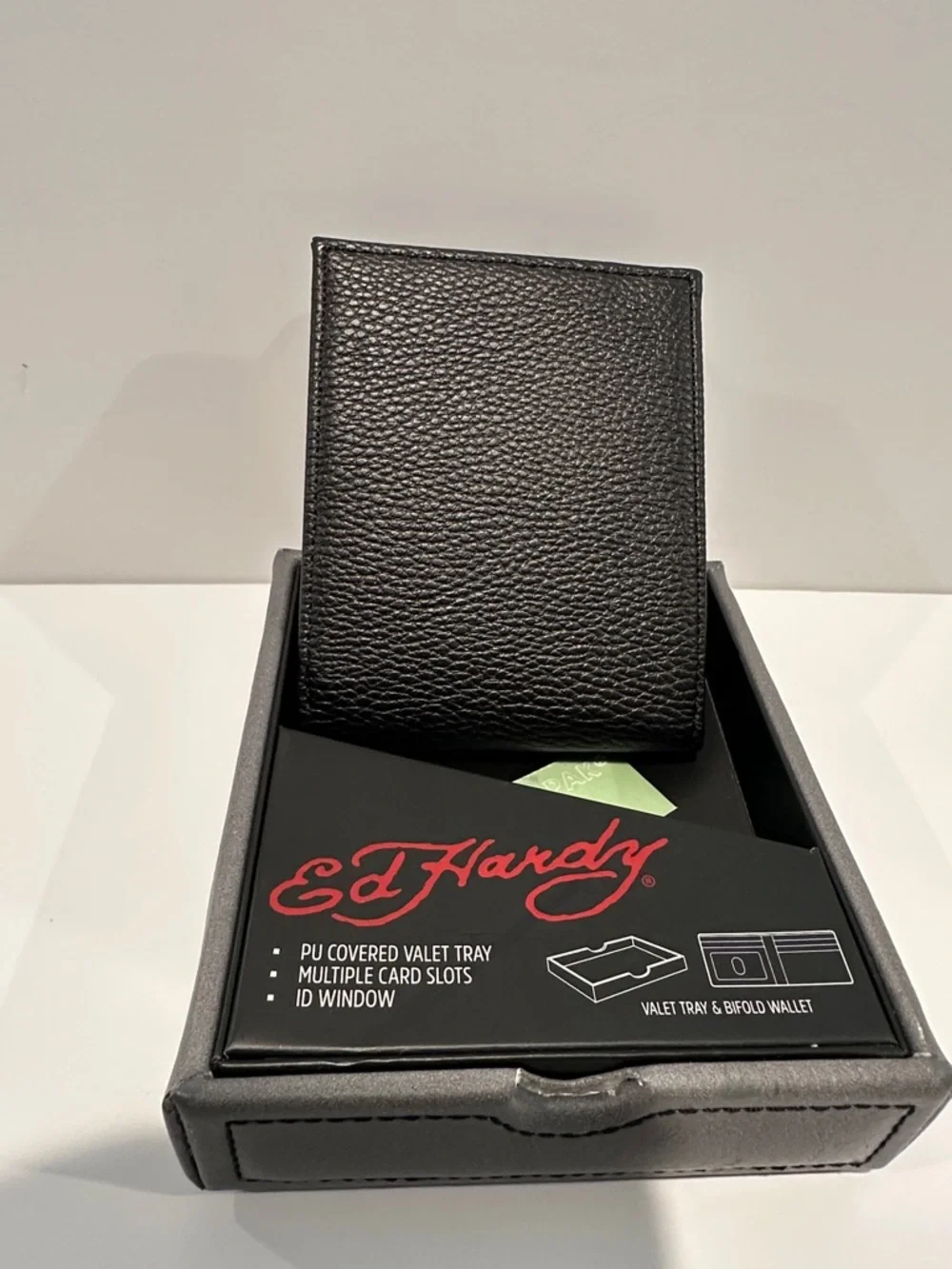 NWT Ed Hardy Men’s Bifold Wallet with Card, ID, Coin and Bill slots.